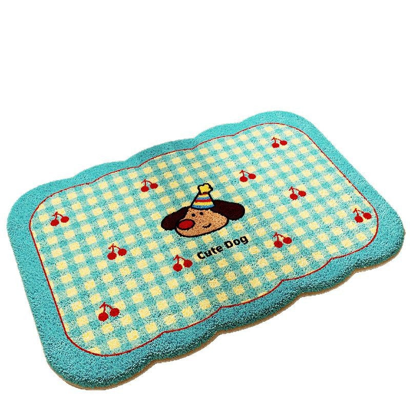 Tapis de salle de bain en peluche épais absorbant l'eau