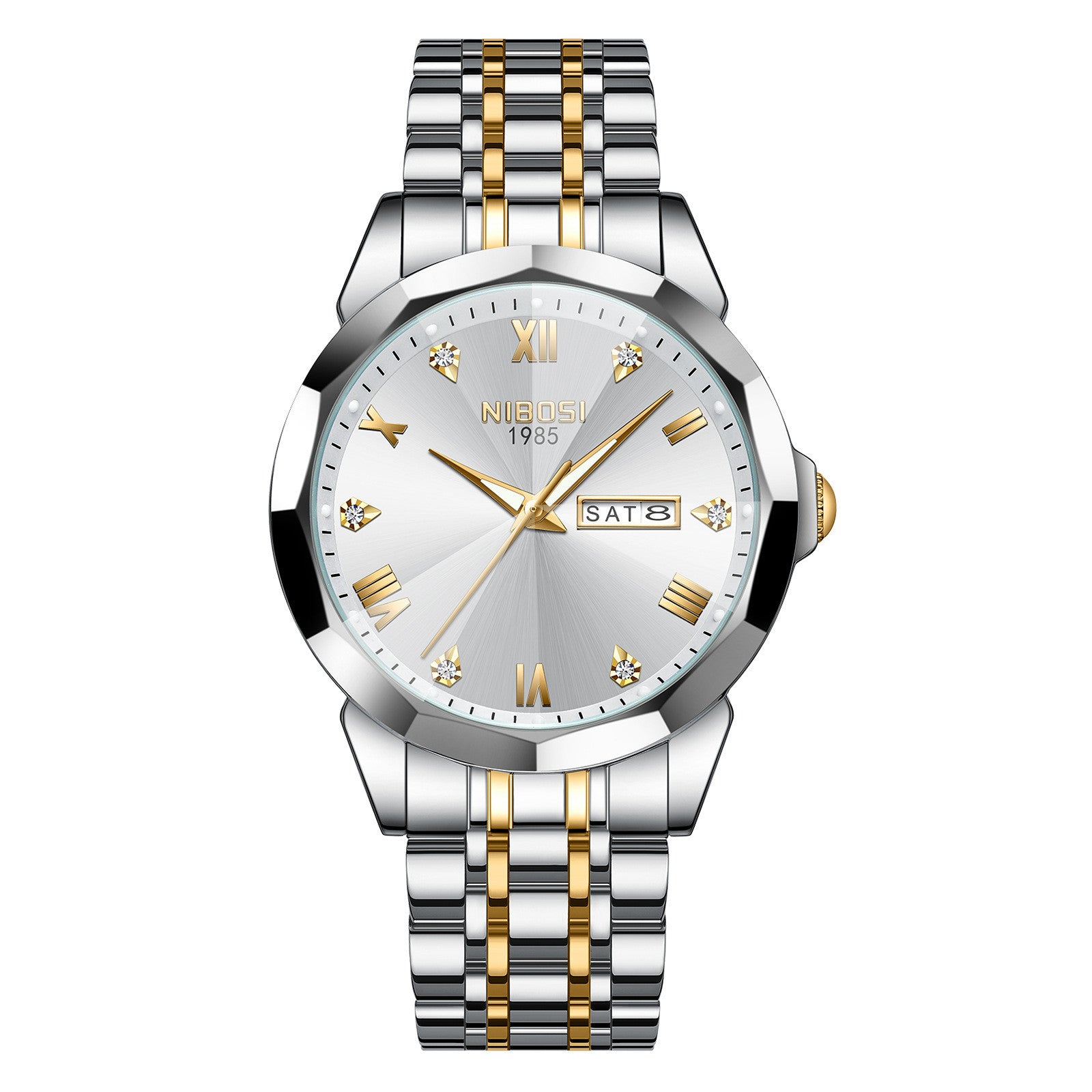 Montre bracelet en acier pour homme Quartz Lumineux étanche