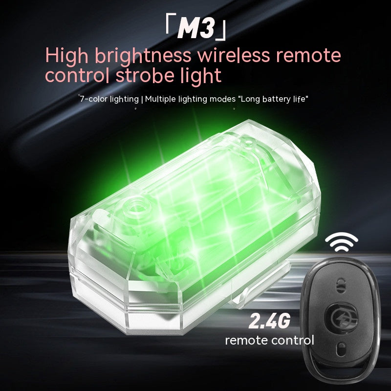 Strobe Light Remote Control Strobe Lampe voiture moto électrique véhicule vélo Modificati