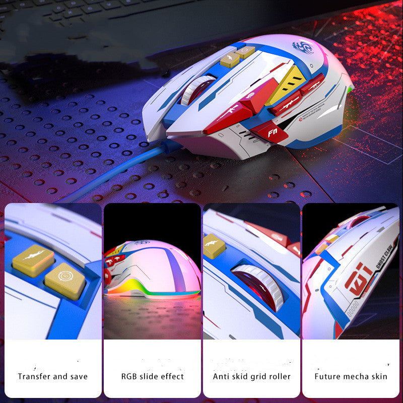 Souris de pression automatique filaire de bureau