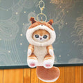 Raccoon Shark Panda Sac en peluche Pendentif Porte-clés mignon