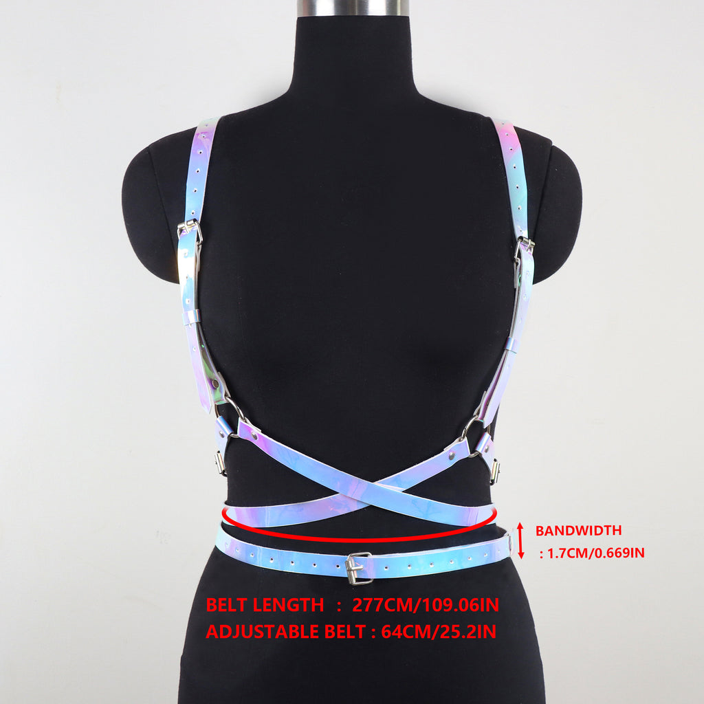 Ceinture de chaîne multicouche en cuir Angel Wings