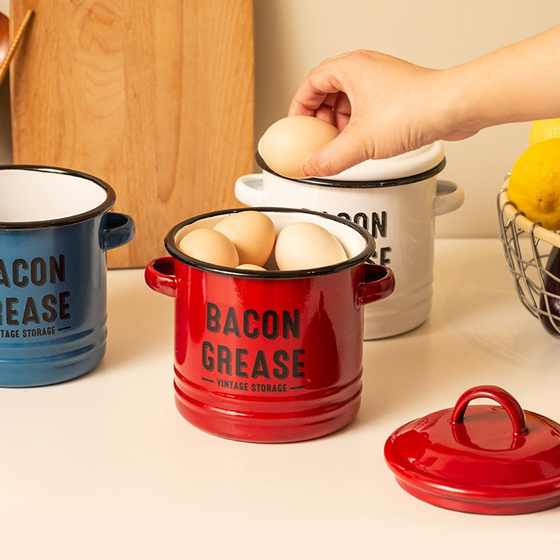 Jarre d'assaisonnement multifonctionnel Enamel Cans