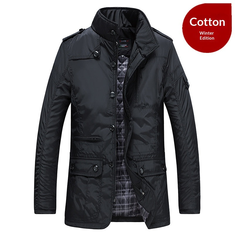 L'automne et l'hiver Veste mi-longue pour homme Casual Outsized Loose