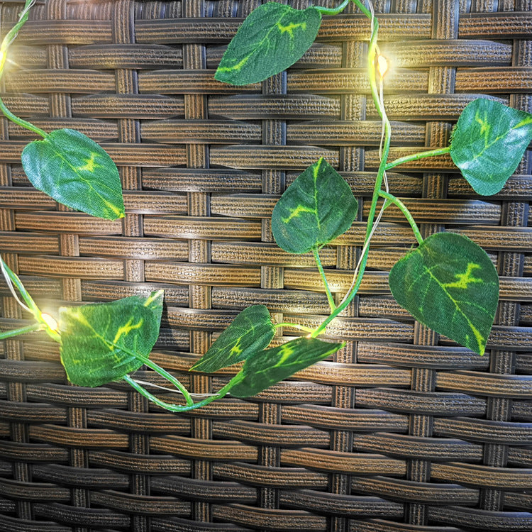LED Green Leaf fil de cuivre chaîne d'éclairage intérieur décoration de chambre