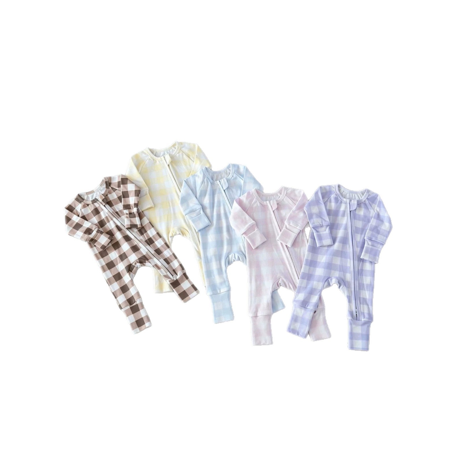 Nouveau style Baby Plaid Onesie Romper