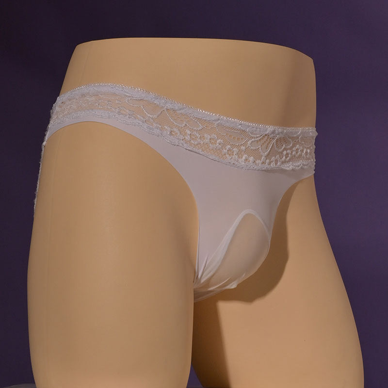 Romantique Dentelle Slip Homme Confortable Soie Glace Respirante Pantalon élastique