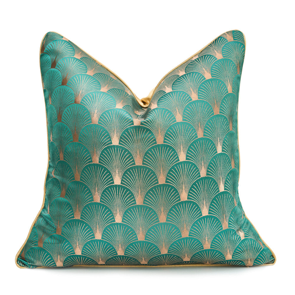 Shell-Pattern Moderne lumière-Luxury Haute précision Jacquard Soft Decor Oreiller Couverture