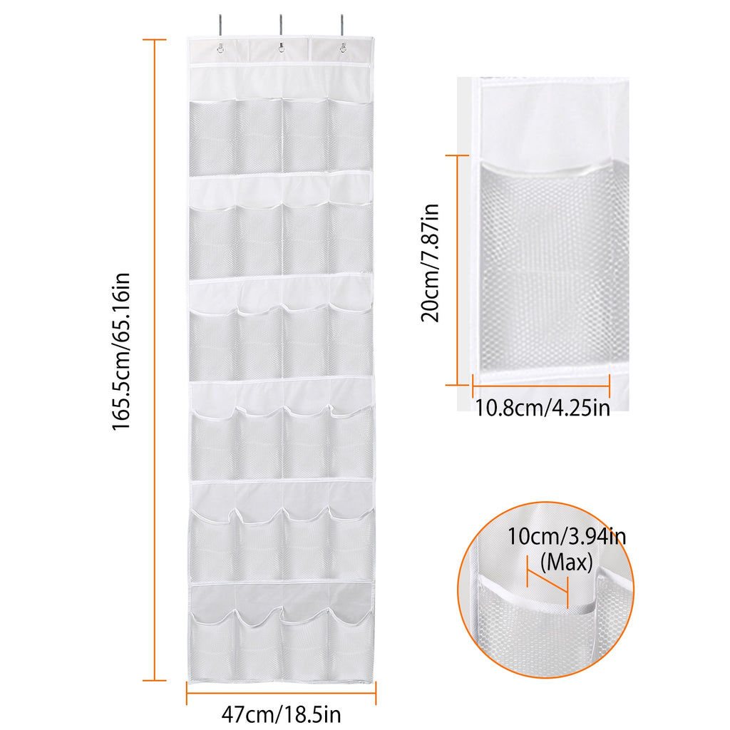 Sur la porte Sac de chaussures pour derrière la porte 24-Pocket cristal clair Organisateur 6-Layer Hang