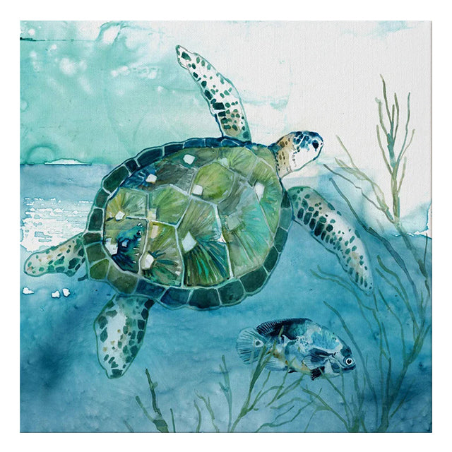 Peinture en toile de tortue Affiche d'art murale