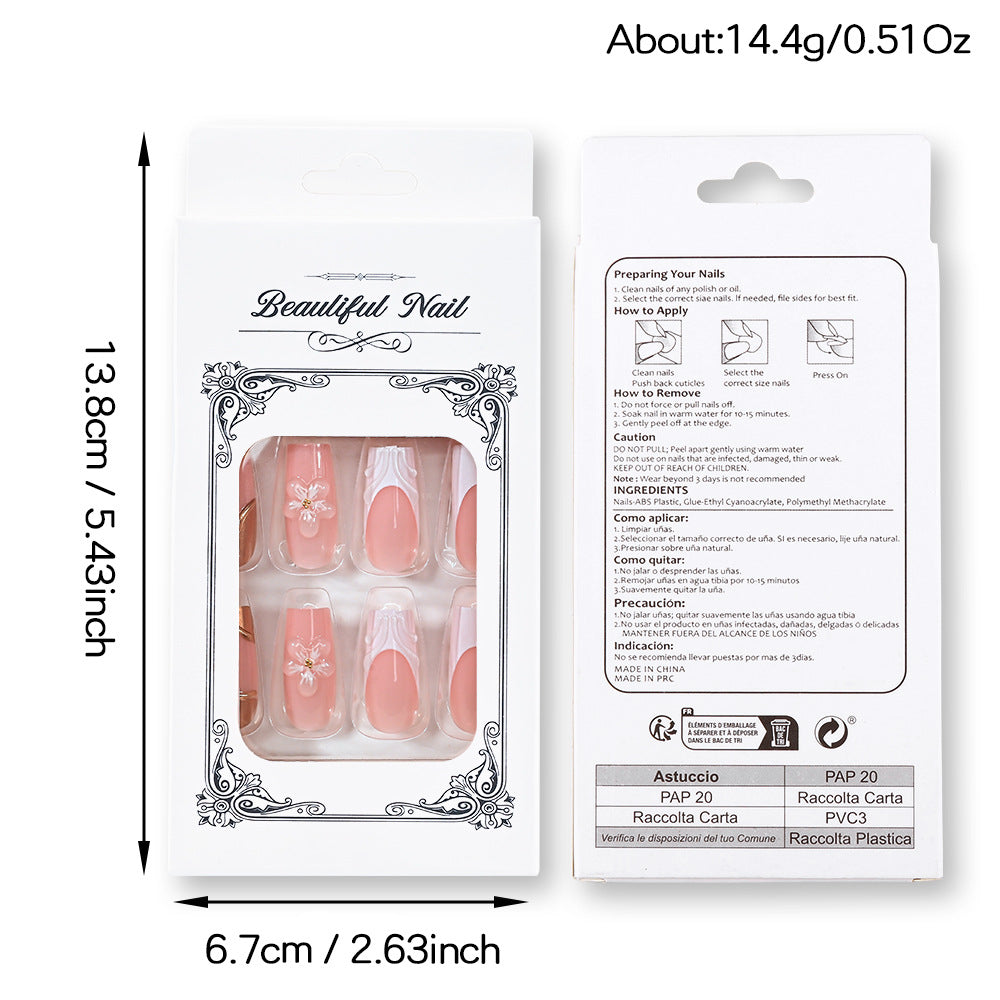 Conseils pour ongles artificiels en plaqué or floral en 24-pièces