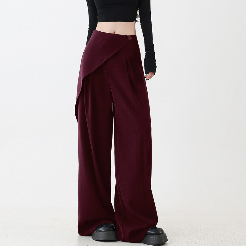 High Waist Casual Simple Suit Pants