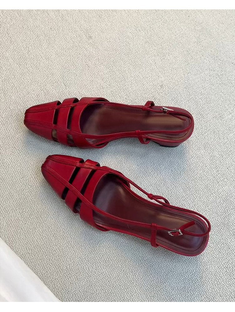 Sandales à talons à orteil fermé pour femmes