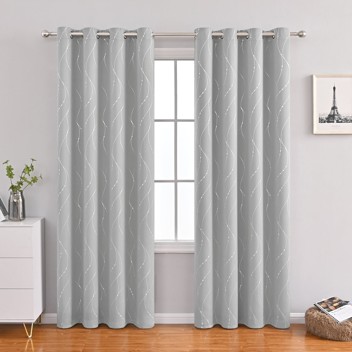 Moderne Minimalist Ameublement Rideaux décoratifs noir