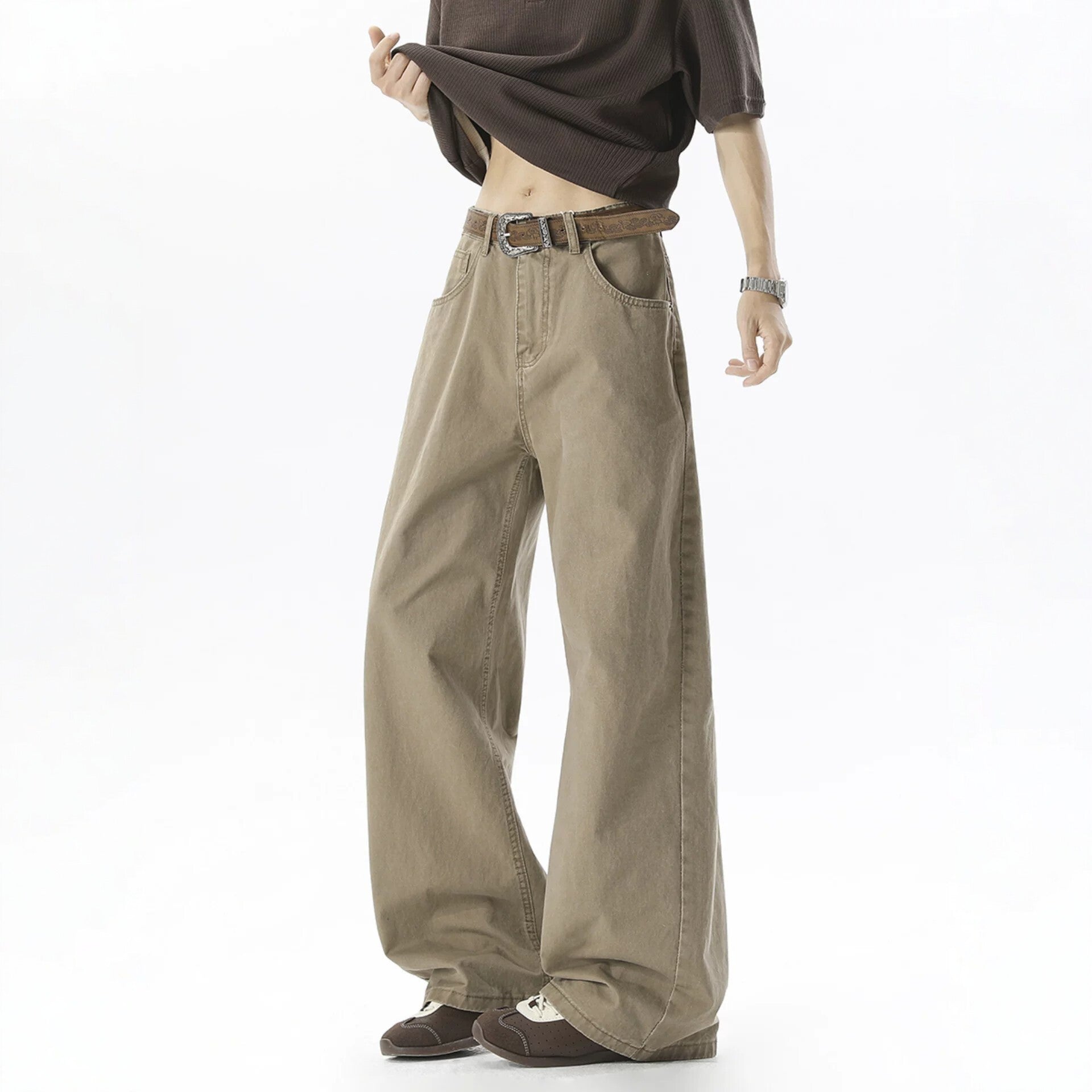 Pantalons casual lavés pour hommes