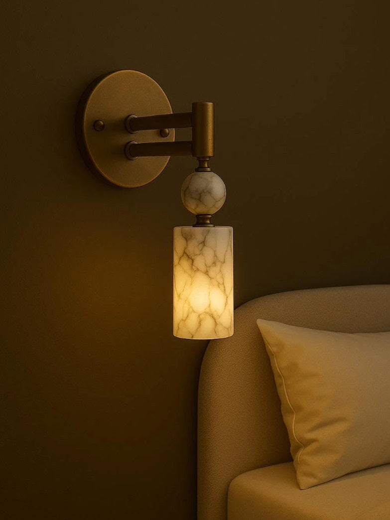 Chambre à coucher et chambre à coucher Sconce mur en marbre naturel