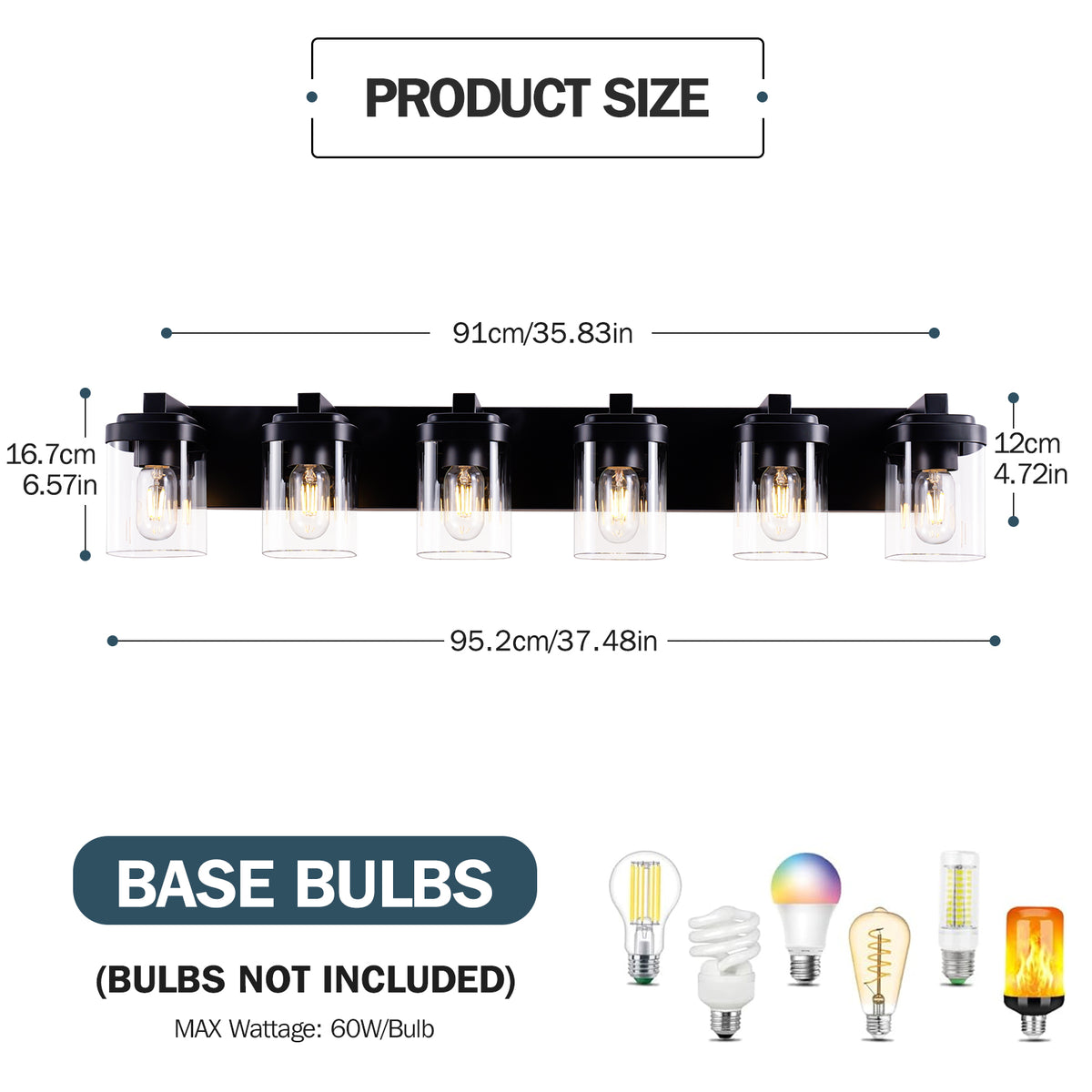 6 Light Bathroom Vanity Light