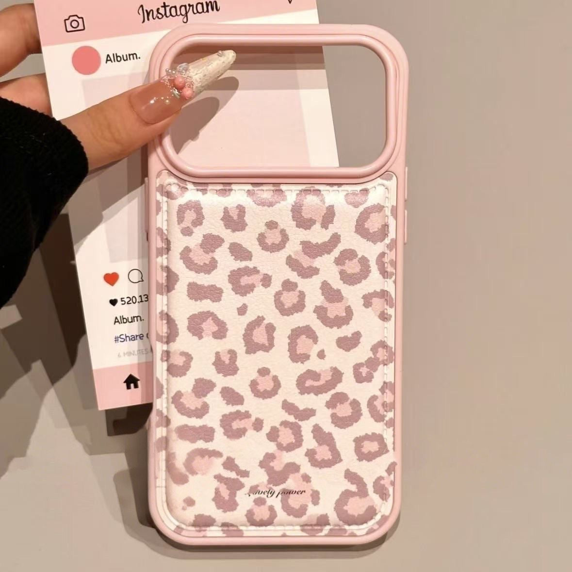 Leopard-print Cute 17 Pro Max affaire de téléphone