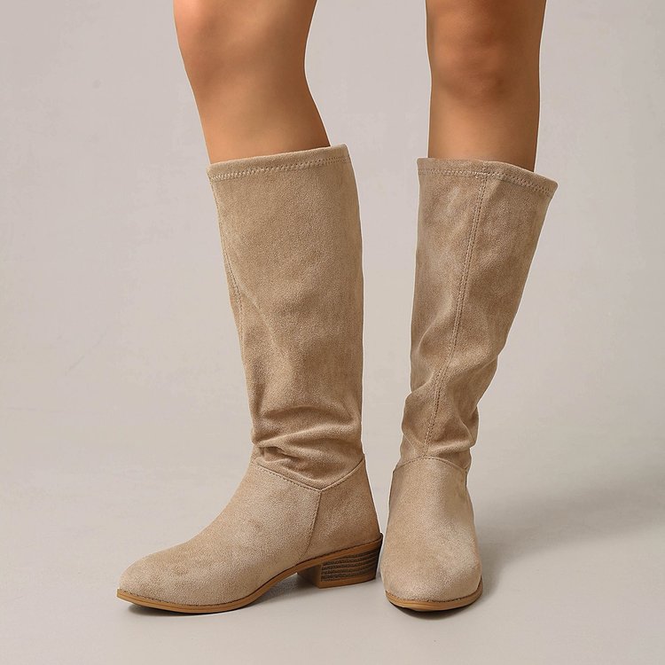 Bottes de Chevalier Matte High Calf pour femmes