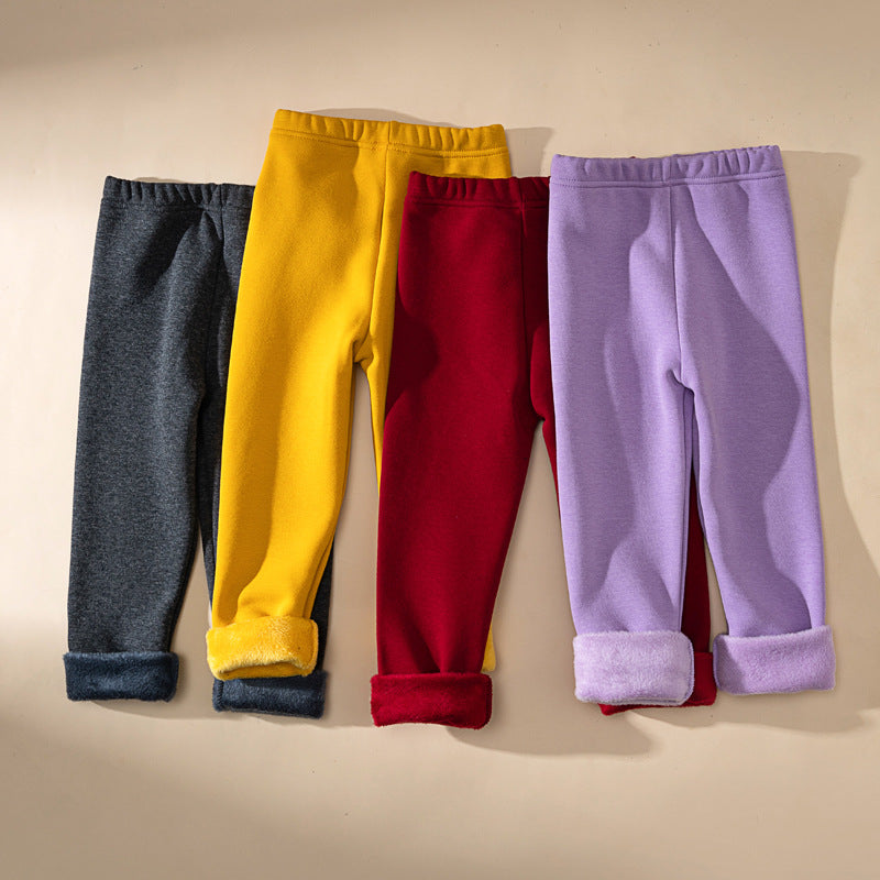 Pantalons d'enfants d'une épaisseur extra-faible doublés de polaire