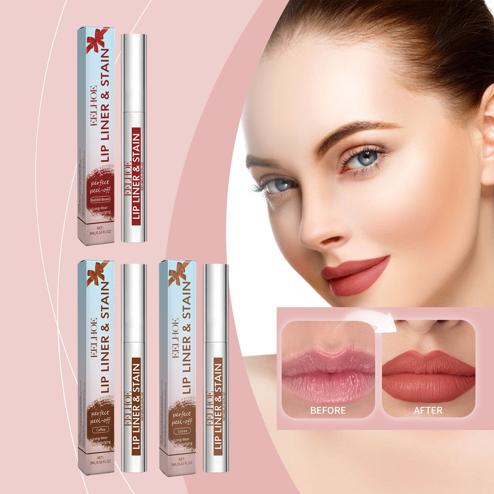 Peel-off Lip Gloss Red Brown 3ml