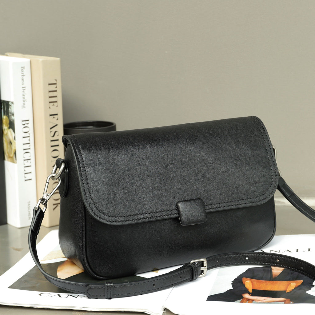 Sac en cuir véritable pour femmes Sac à épaule simple