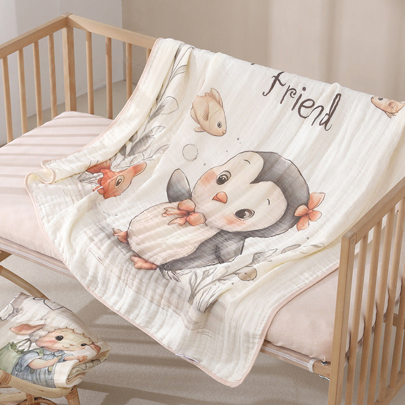 Couverture pour bébé en coton cartoon d'une pièce