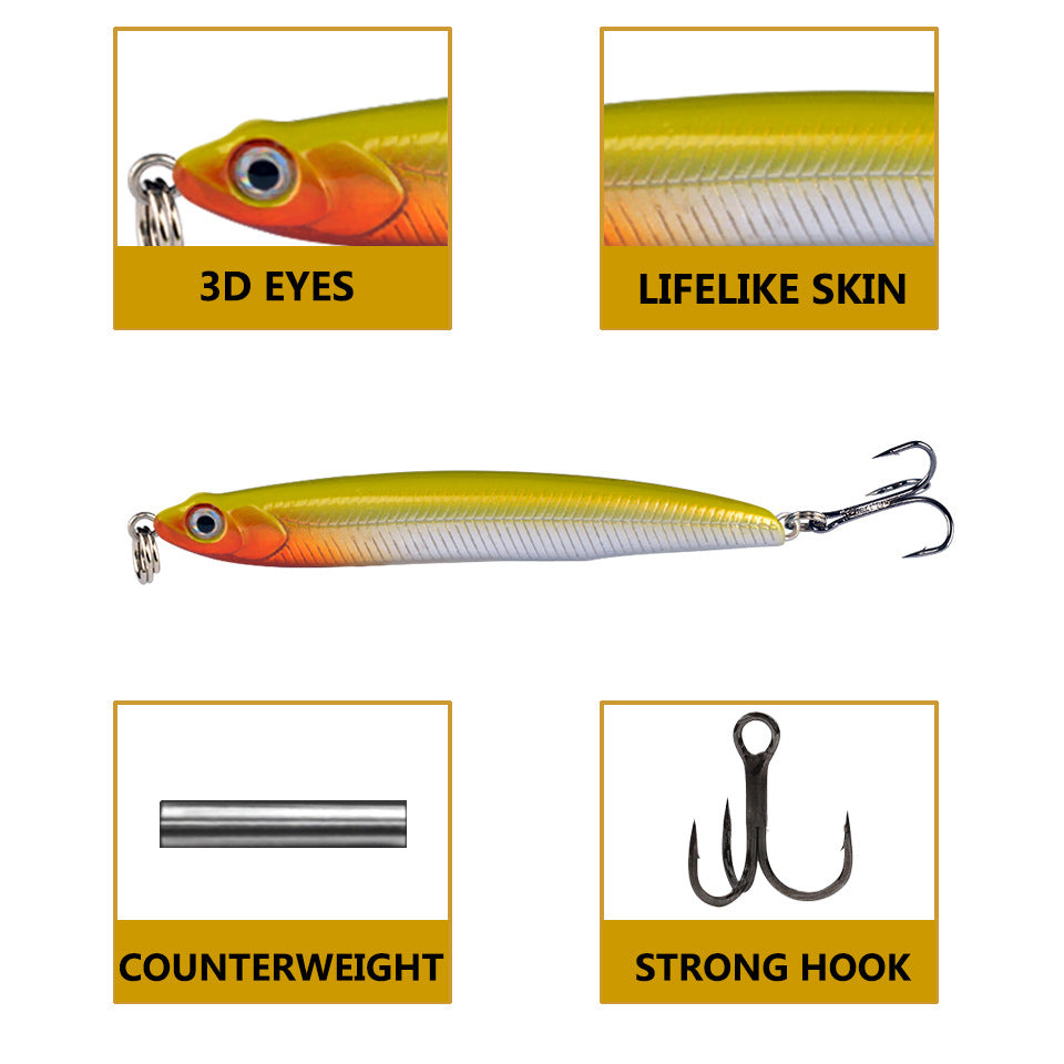 7cm Pencil submersible Lure en plastique