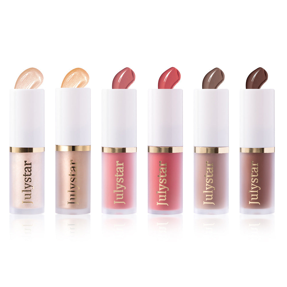 Facial Rouge Poudre Lotion Blusher Lasting Perley Lèvres Éblouissante Naturelle High Gloss Cosm