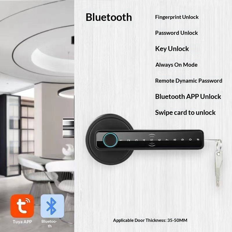 Serrure de porte à empreinte digitale connectée Bluetooth pour utilisation intérieure