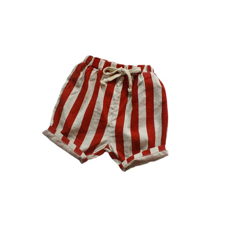 Pantalon de filles rayé Pantalon coupé en morceaux
