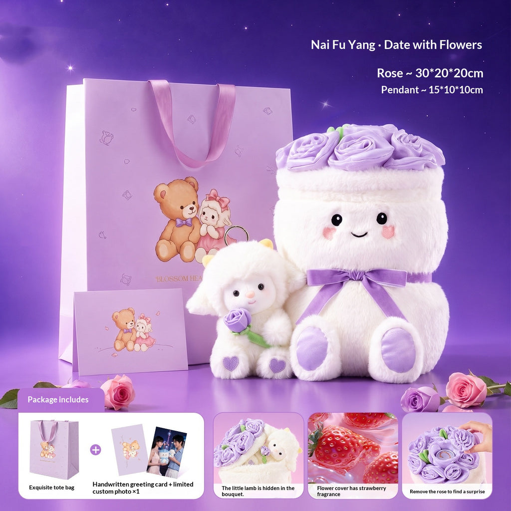 Ensemble de Bouquets de Roses de Poupées de Custard