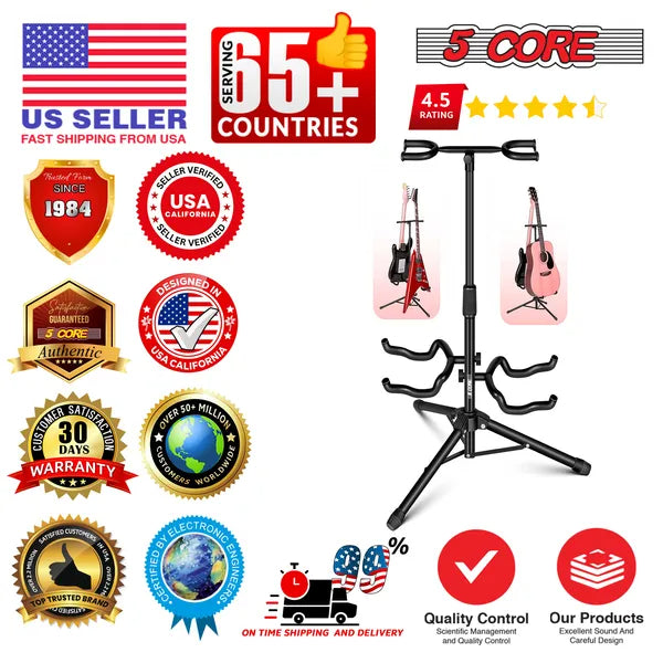 Support universel pour 5 guitares réglables Support universel