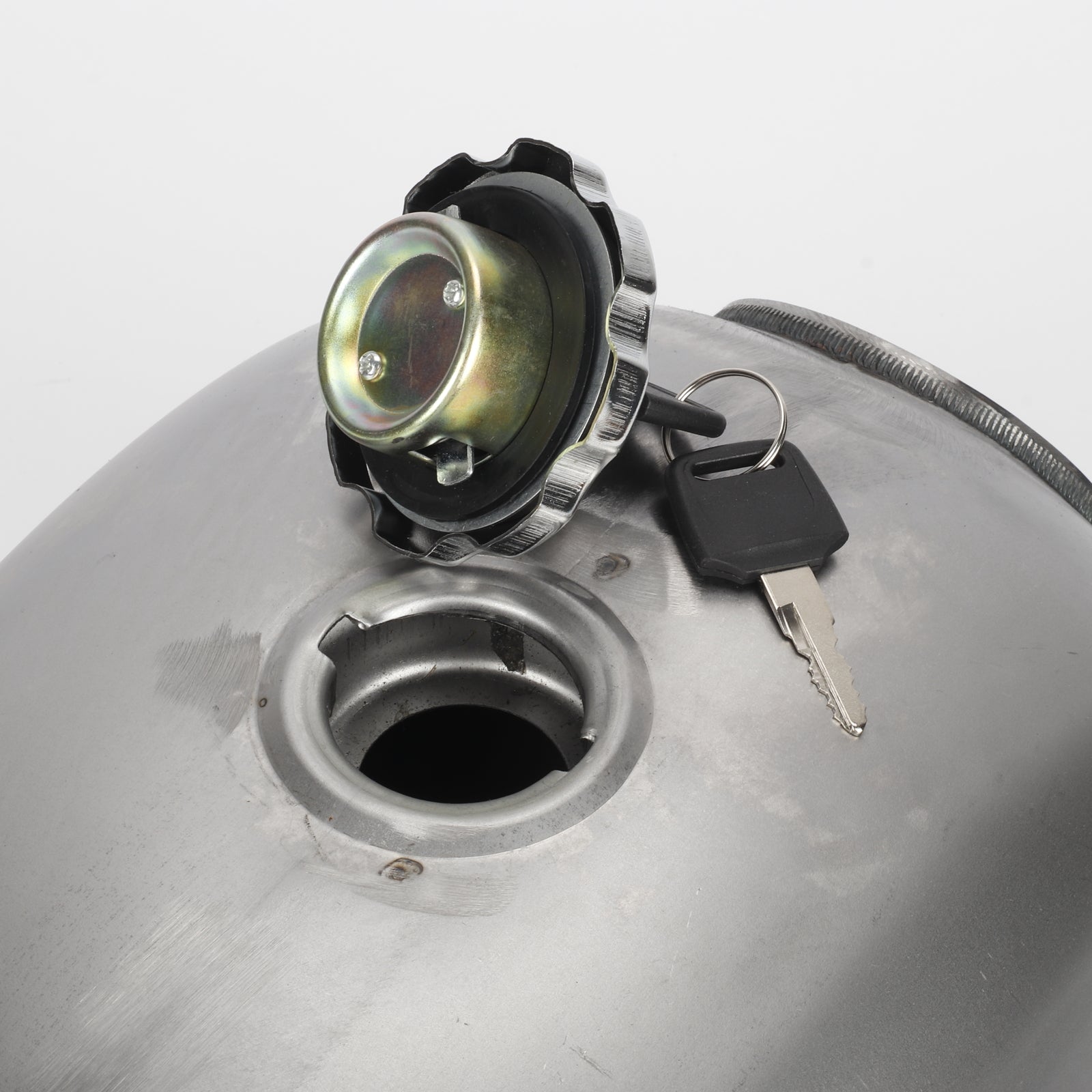 Réservoir universel de carburant Cafe Racer Argent 9L 2.4 Réservoir de carburant modifié de Gallons