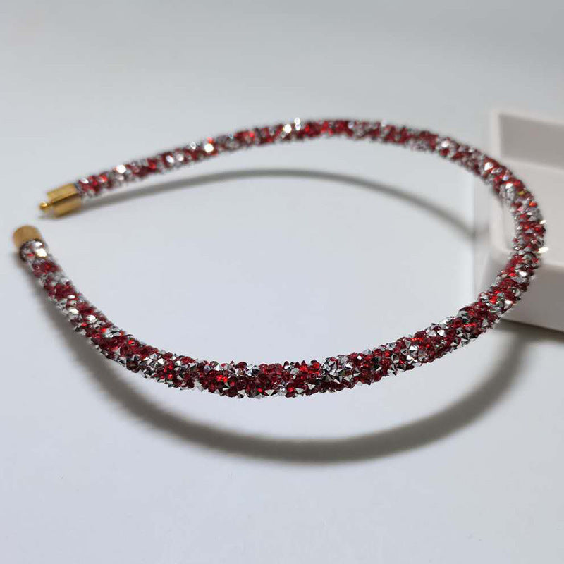 Strass Super Flash bande de cheveux Tempérament sauvage simple épingle à cheveux bande tête