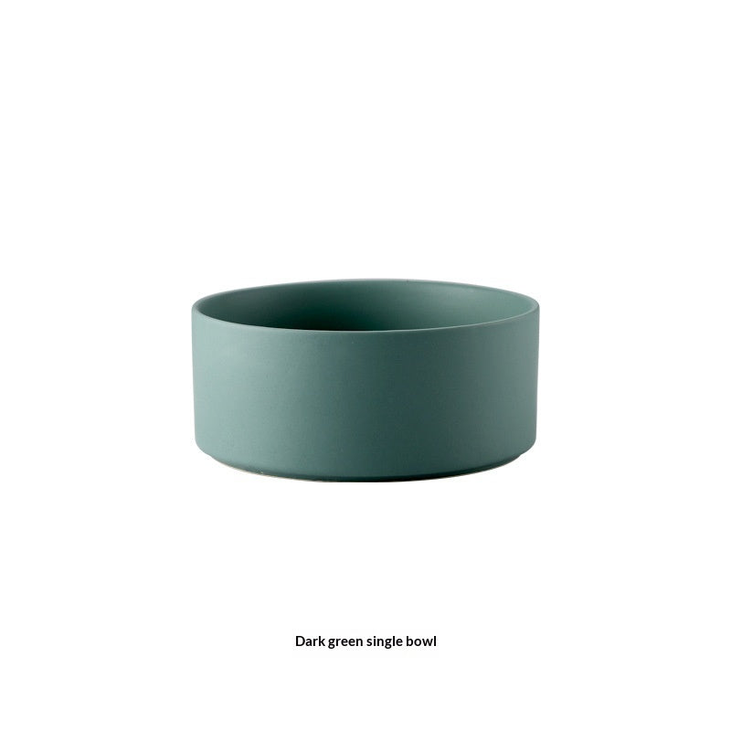 Solid Color Minimalist Accueil Utilisation Céramique Cat Food Feed Bowl