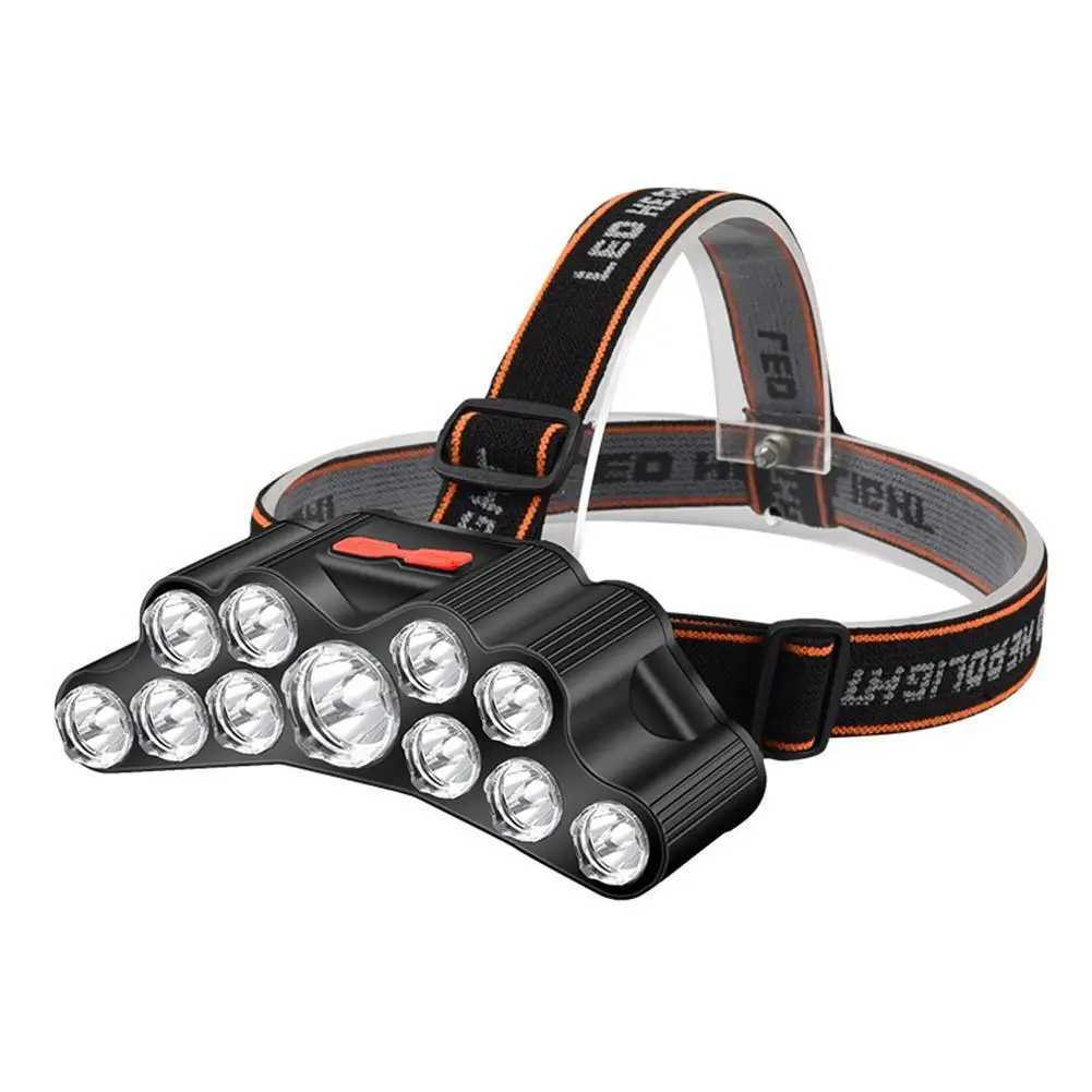 11 LED lampe de poche rechargeable USB avec intégré 18650 Batterie forte lumière Camping Adventu
