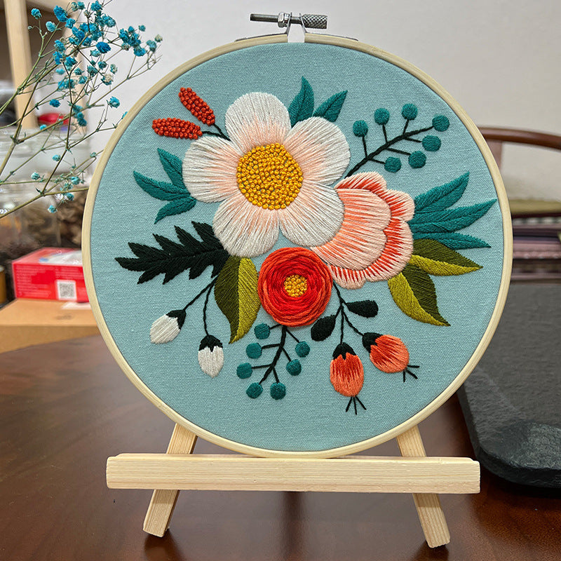 Peinture à la main Diy suspendu Kit de couture à fleurs tridimensionnel