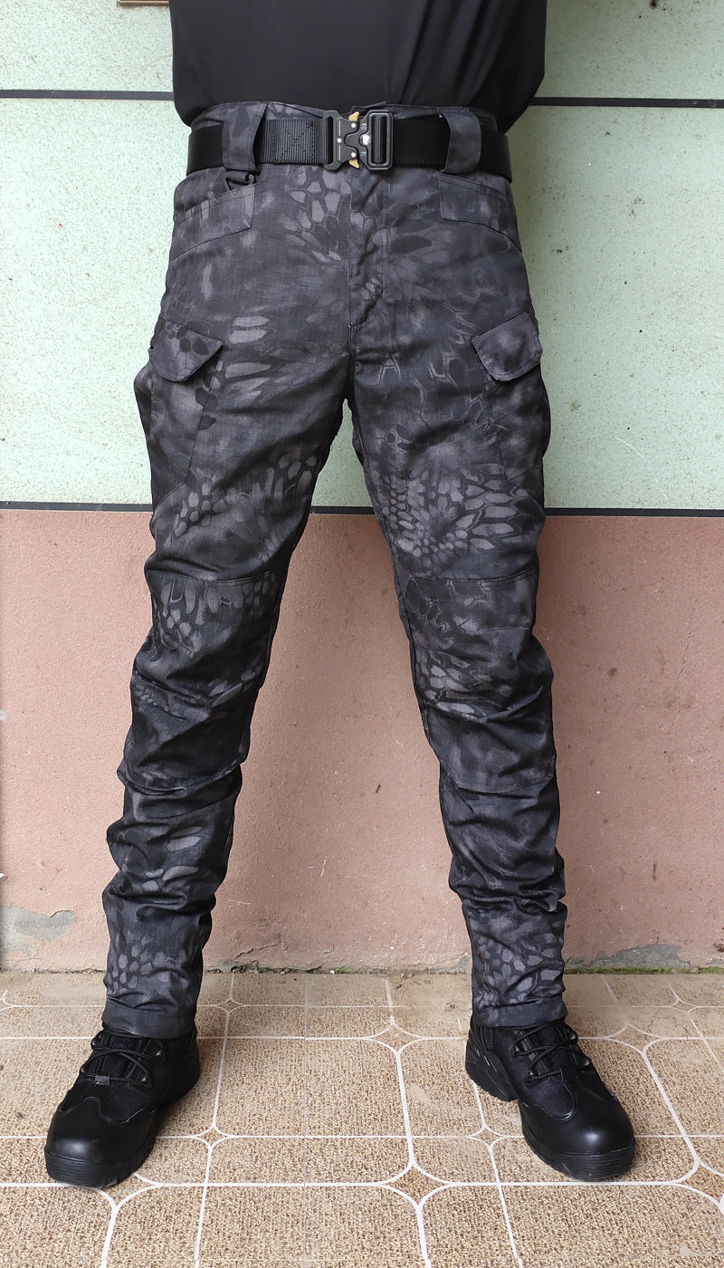Pantalons de formation en tissu de plaid