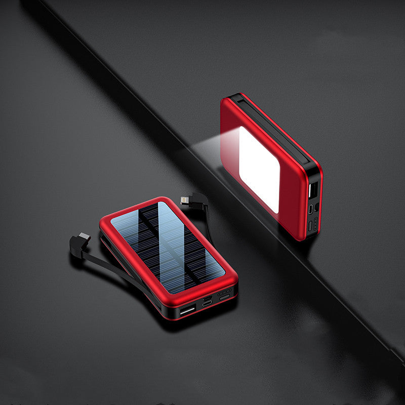 Banque solaire de grande capacité portable ultra-mince