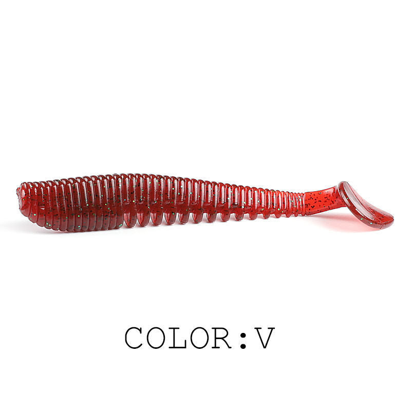 Lure d'eau douce Soft Bait T Tail Crochet de plomb
