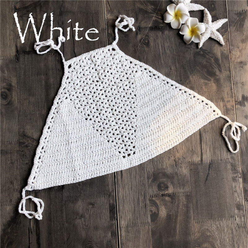 Camisole de plage tricotée main