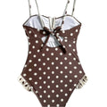 Bikini en une seule pièce sexy avec des pois et des paillettes pour femmes