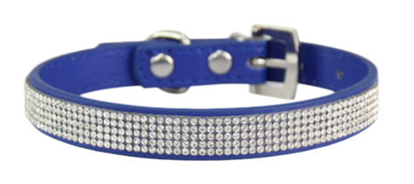 Collier de chien de broderie de diamant de chat