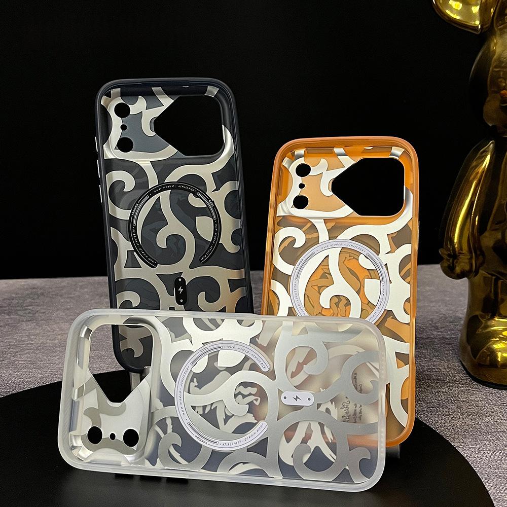 Cas de téléphone Matte Graffiti avec absorption magnétique Et une sensation de peau