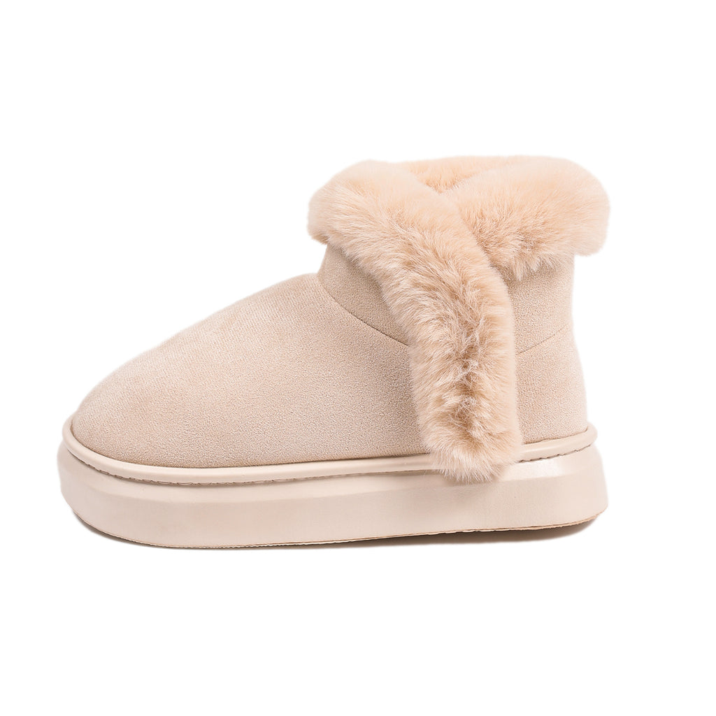 Arrivée d'hiver Bottes de neige à arbre court Bottes d'hiver casual Chauffe-pouffe Chauffe-chaussures plate-forme épais