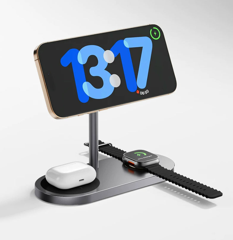 Support de charge de bureau magnétique 3-en-1