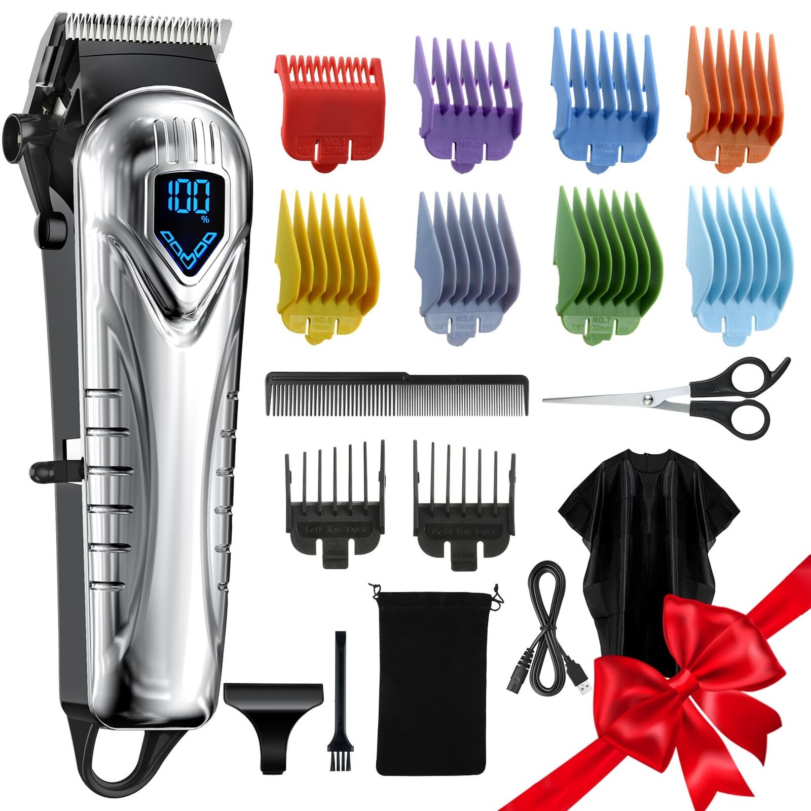 Clippers professionnel homme Trimmer Kit coupe machine sans fil Barber Salon