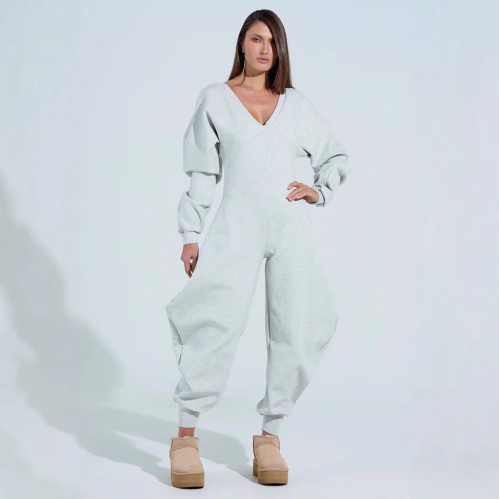 Sexy Bodycon à manches longues avec un col en V serré