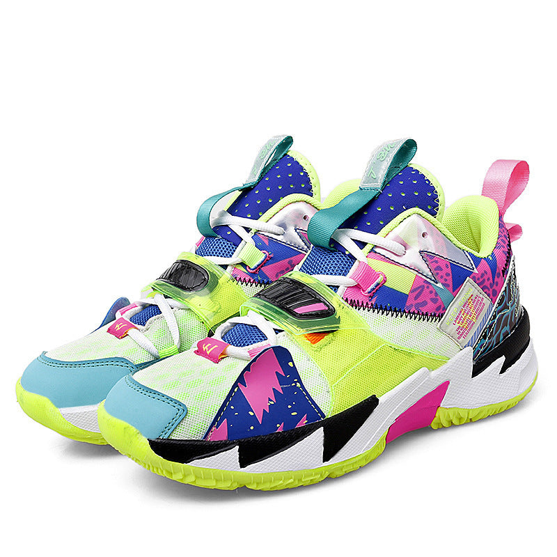Automne Flying Surface Woven Chaussures de basketball pour jeunes